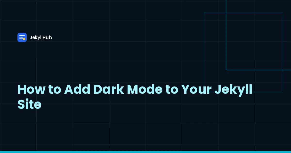 How to Add Dark Mode to Your Jekyll Site