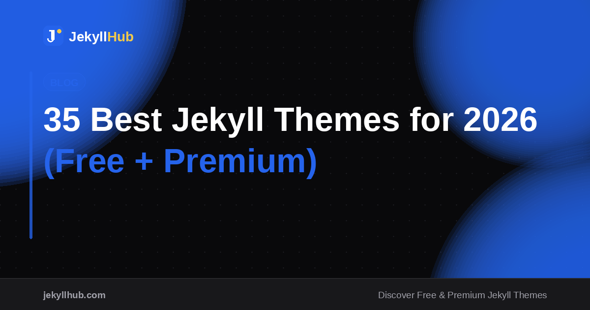 35 Best Jekyll Themes for 2026 (Free + Premium)