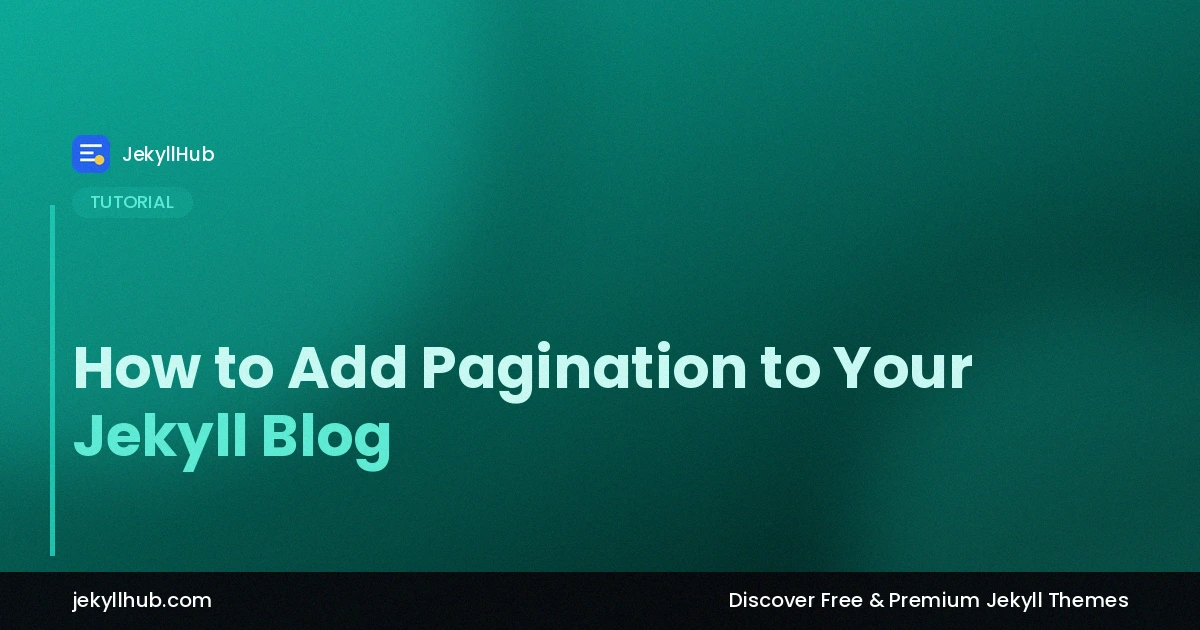 How to Add Pagination to Your Jekyll Blog