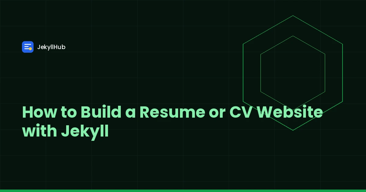 How to Build a Resume or CV Website with Jekyll