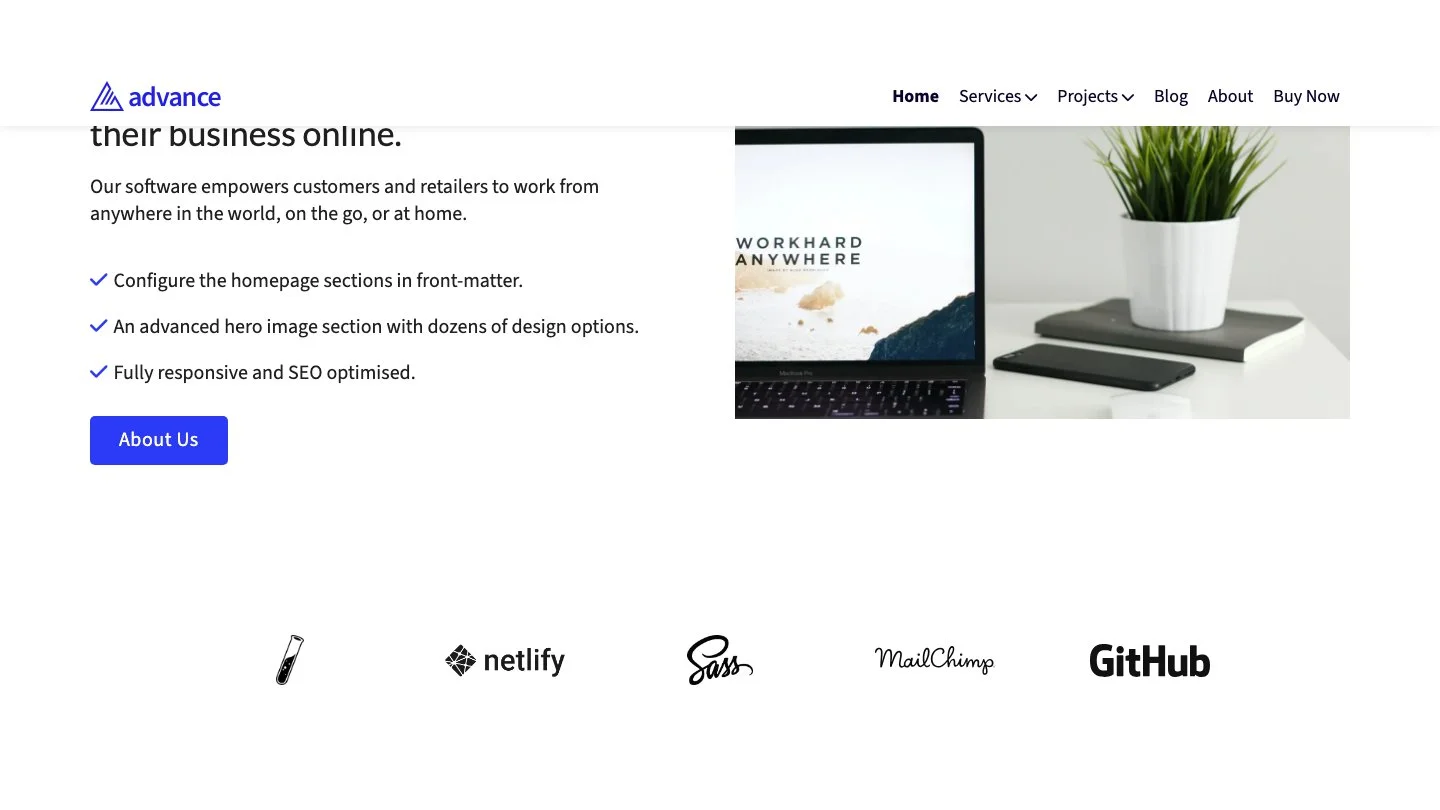 Advance Jekyll Theme screenshot 2
