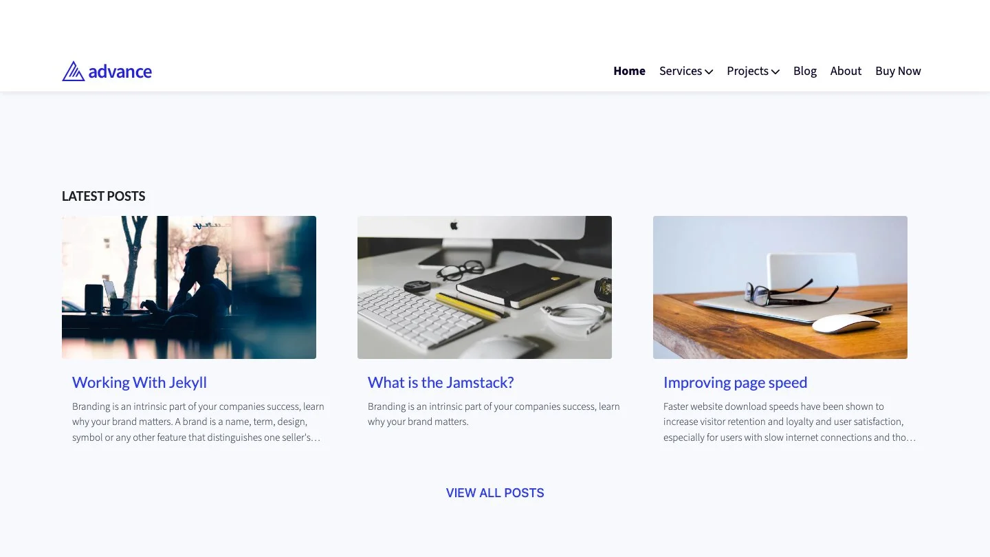Advance Jekyll Theme screenshot 3