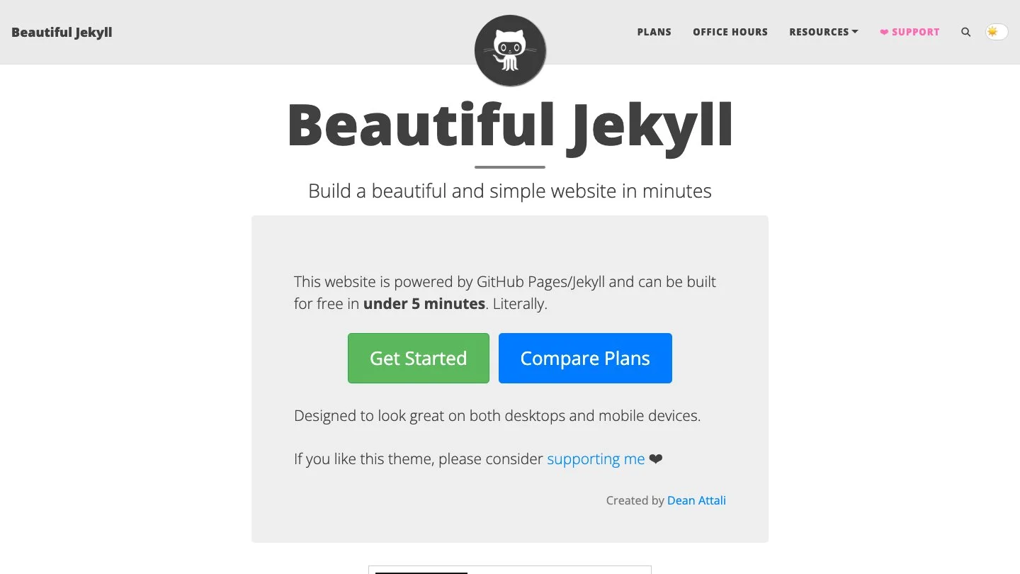 Beautiful Jekyll screenshot 1