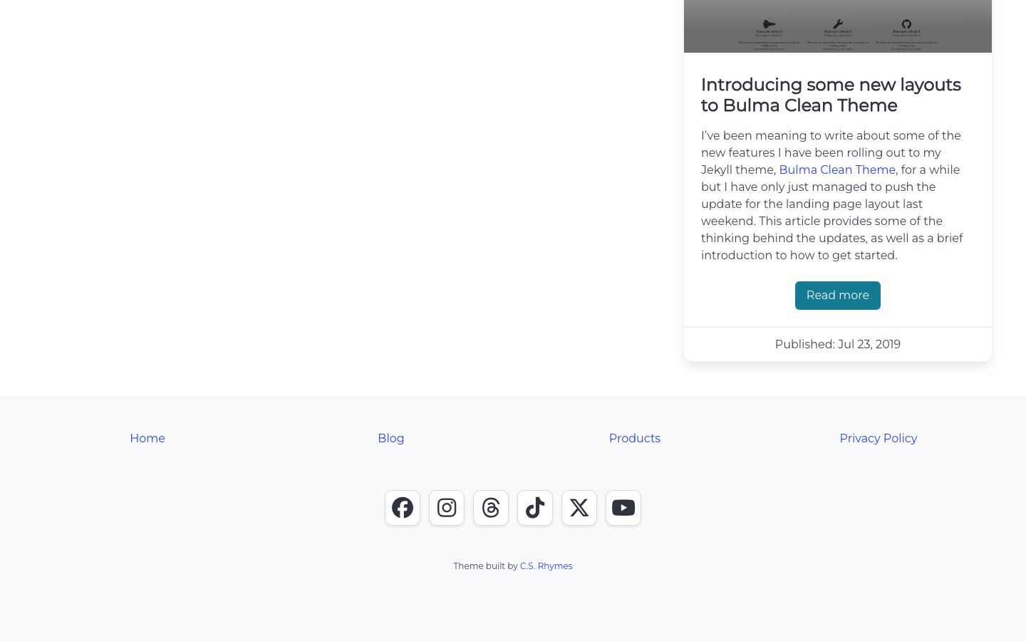 Bulma Clean Theme screenshot 3
