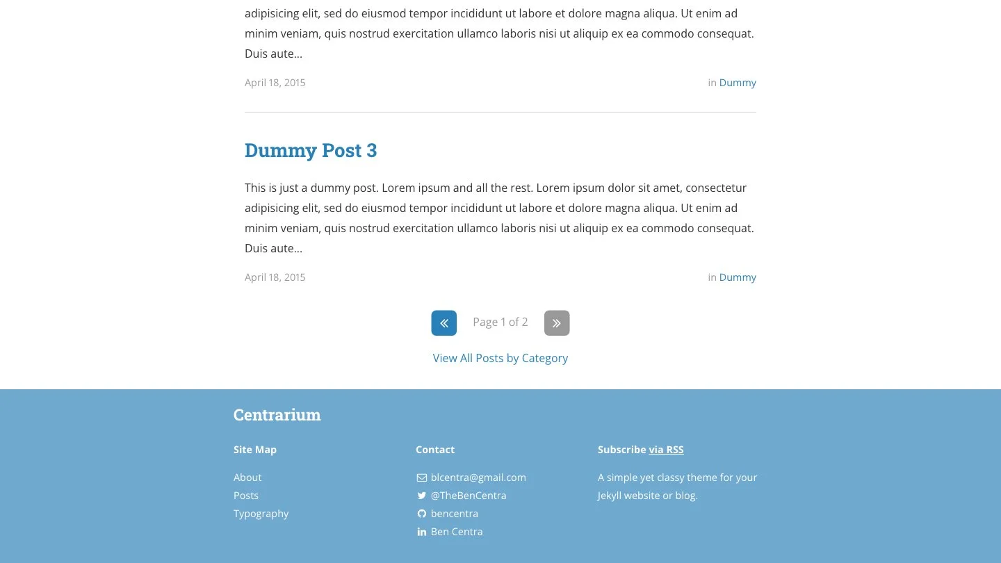 Centrarium Jekyll Theme screenshot 3