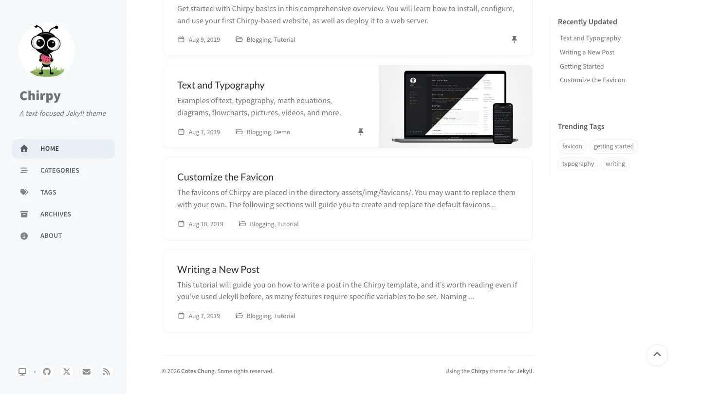 Chirpy Jekyll Theme screenshot 3