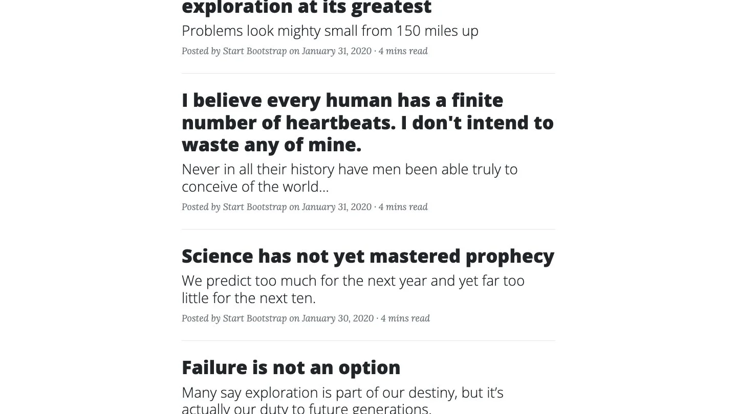 Clean Blog Jekyll Theme screenshot 2