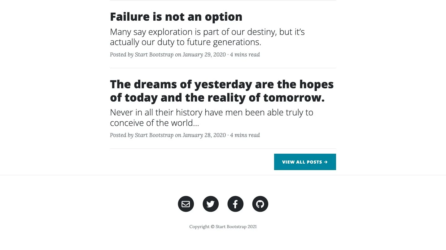 Clean Blog Jekyll Theme screenshot 3