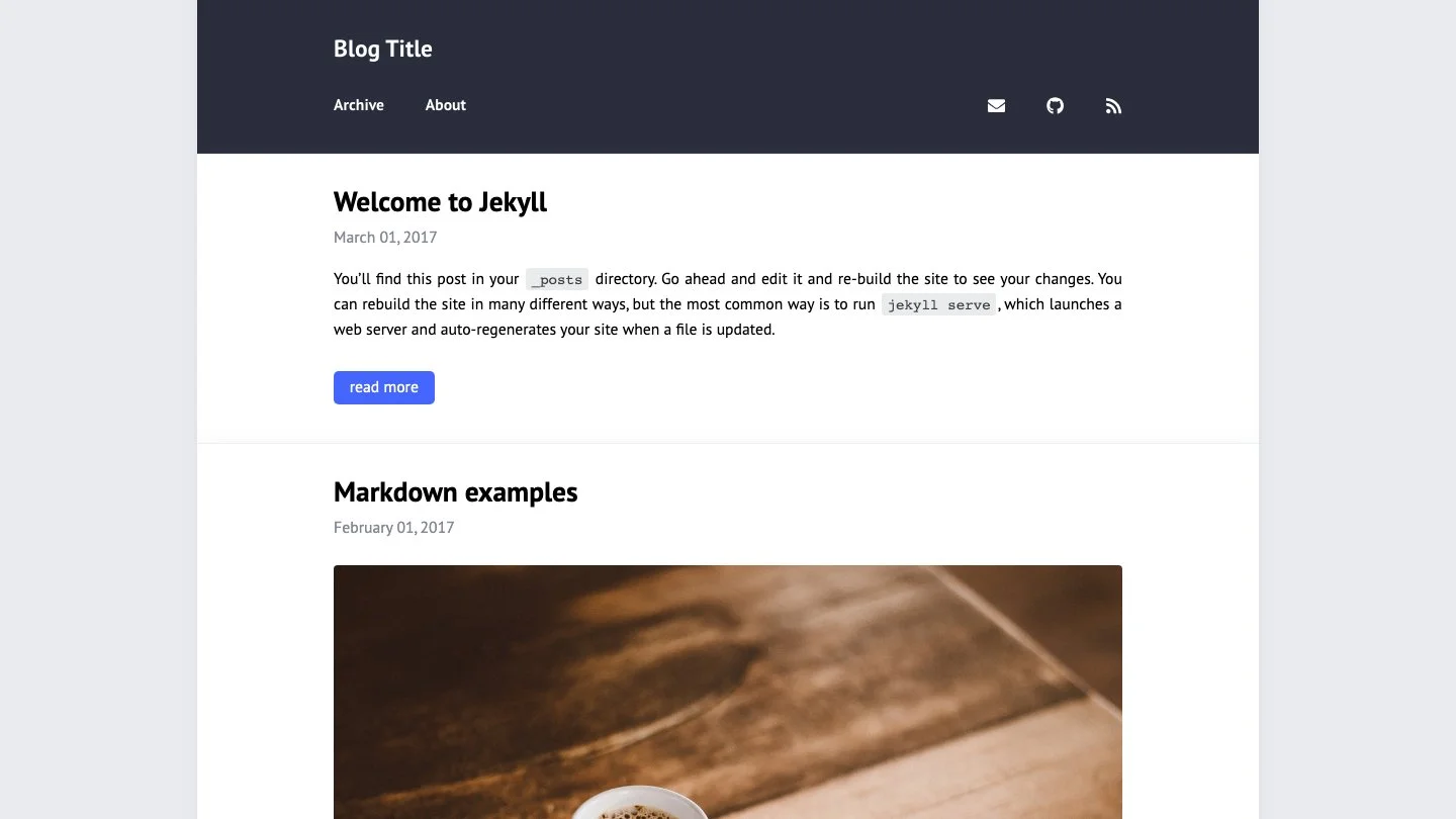 Contrast Jekyll Theme screenshot 1