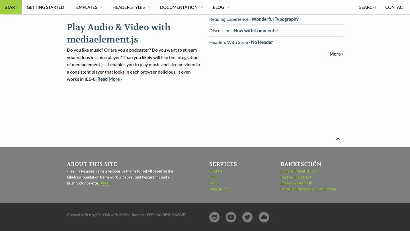 Feeling Responsive Jekyll Theme screenshot 3