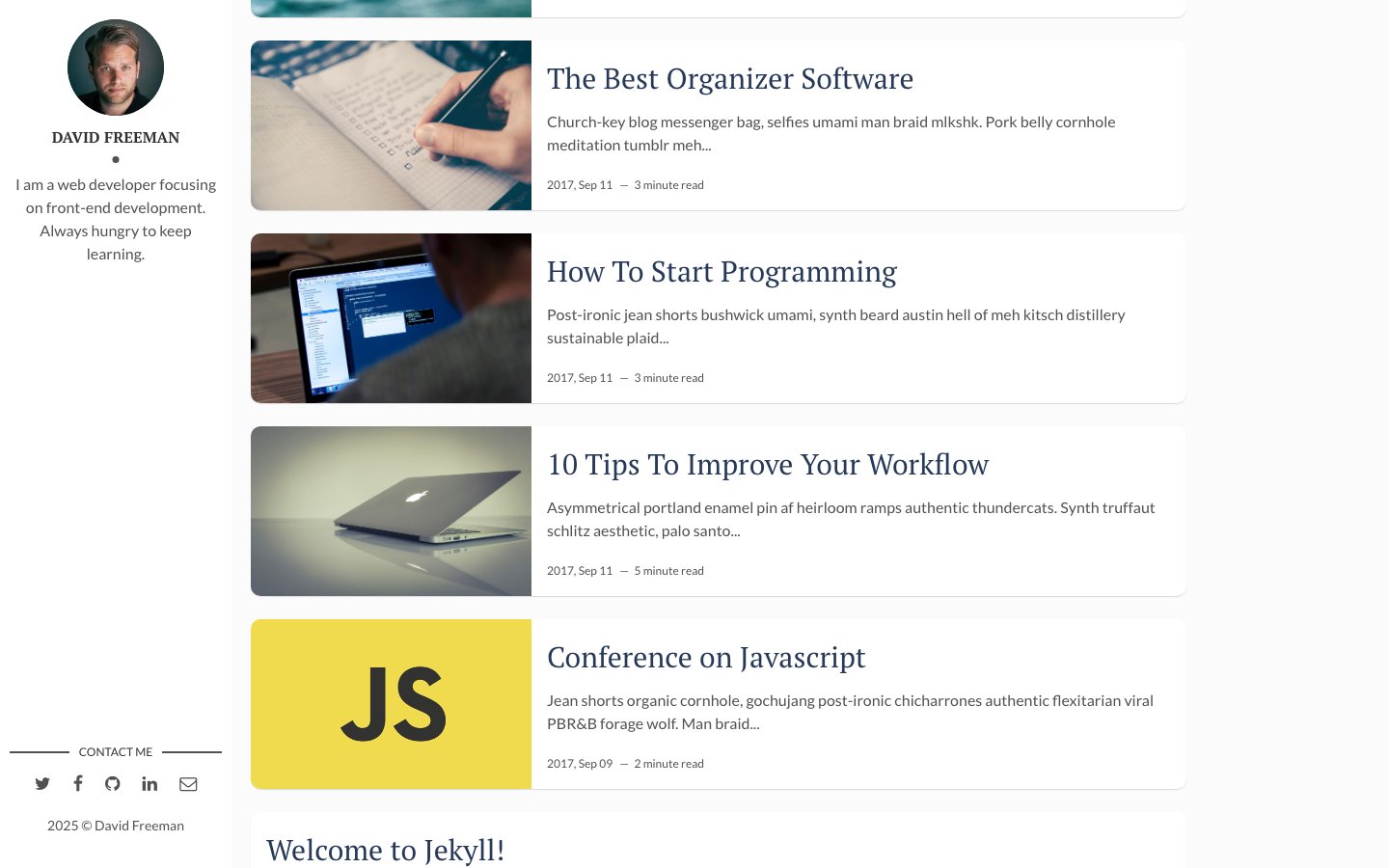 Flexible Jekyll screenshot 2