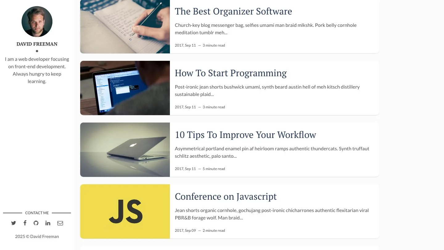 Flexible Jekyll screenshot 2