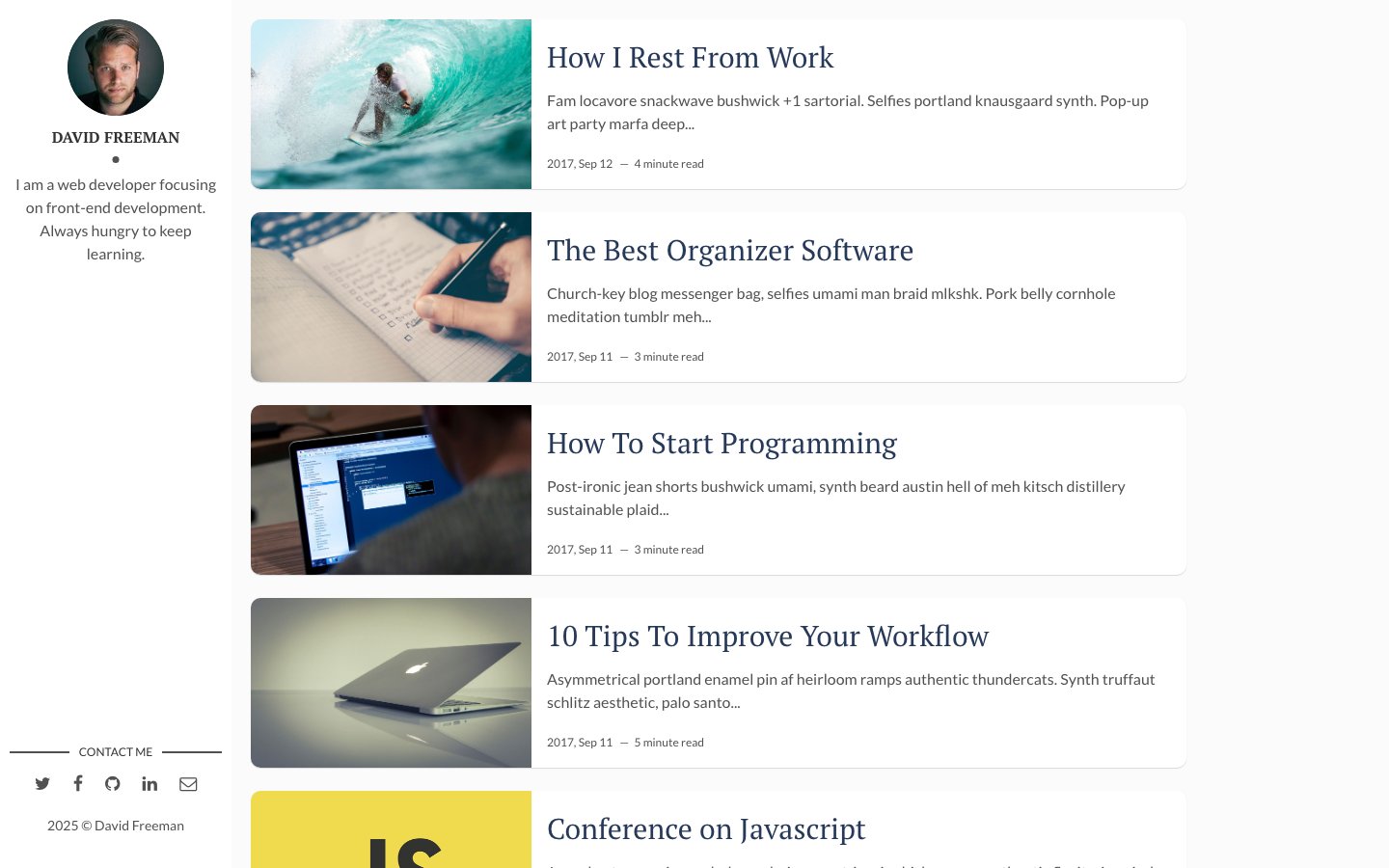 Flexible Jekyll screenshot 1