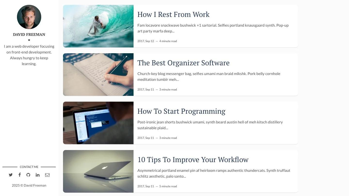 Flexible Jekyll screenshot 1