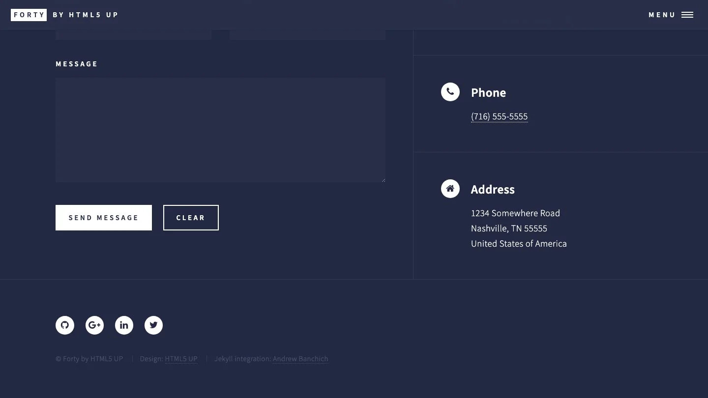 Forty Jekyll Theme screenshot 3