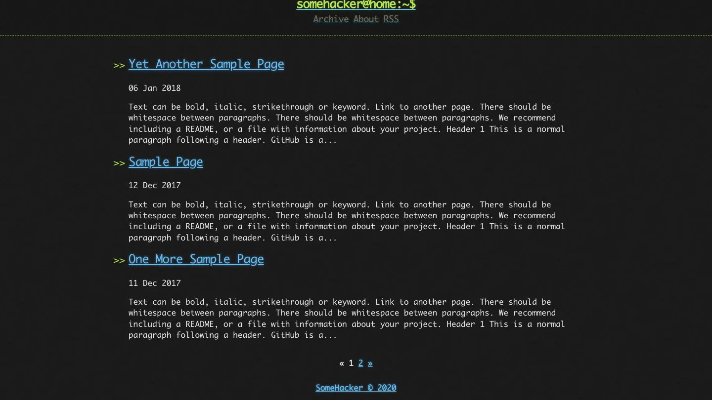 Hacker Blog Jekyll Theme screenshot 3