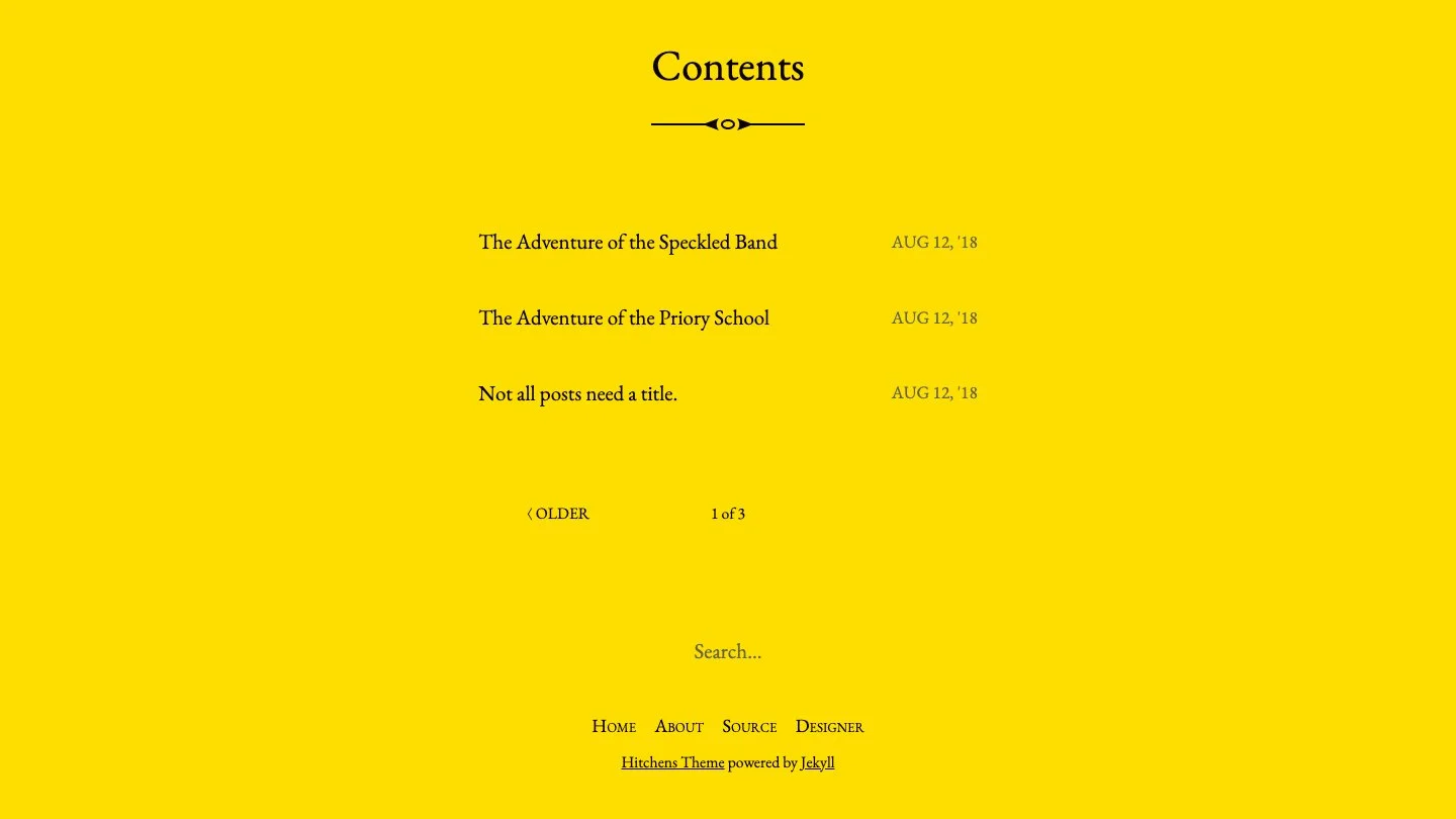 Hitchens Jekyll Theme screenshot 3