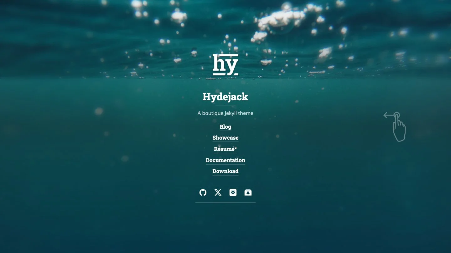 Hydejack Jekyll Theme screenshot 1