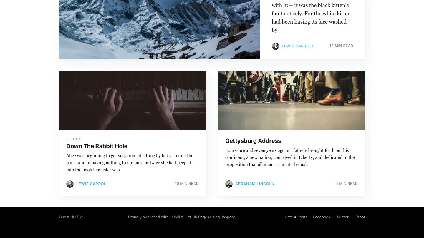 Jasper2 Jekyll Theme screenshot 3