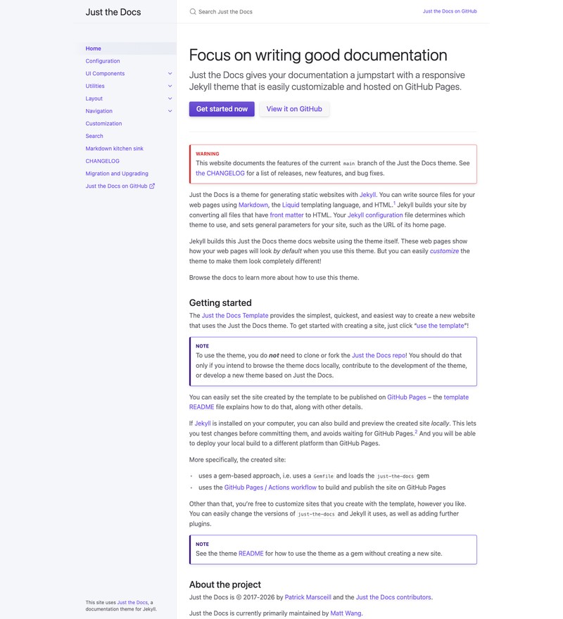 Just the Docs preview