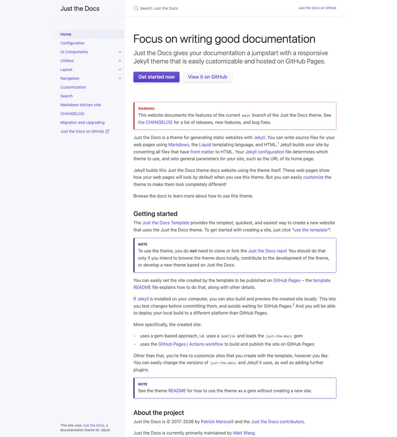 Just the Docs preview
