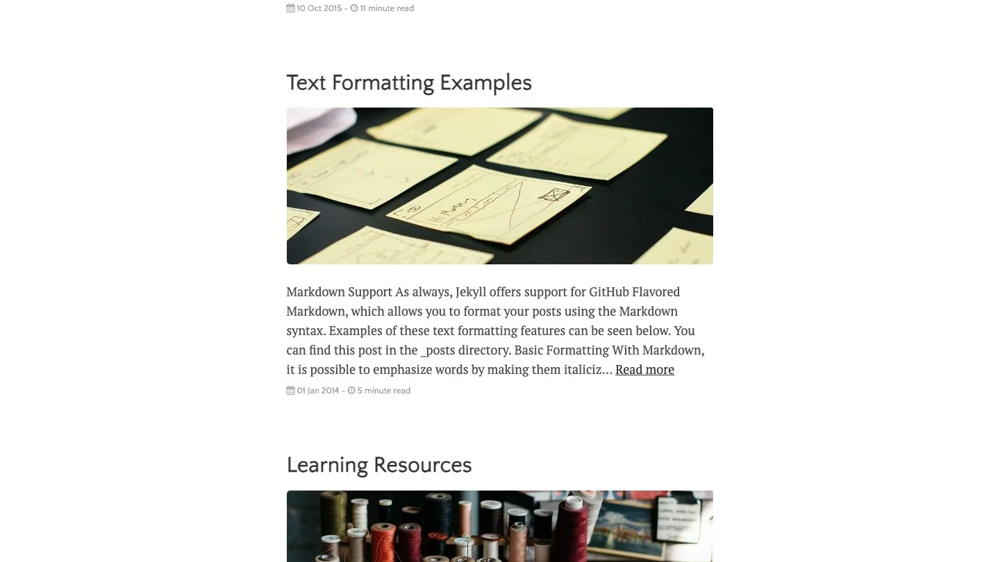 Lagrange Jekyll Theme screenshot 2