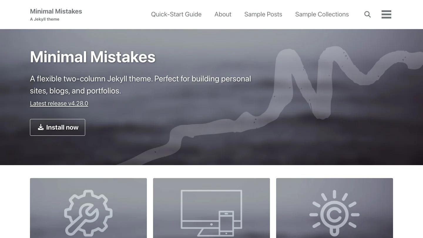 Minimal Mistakes Jekyll Theme screenshot 1