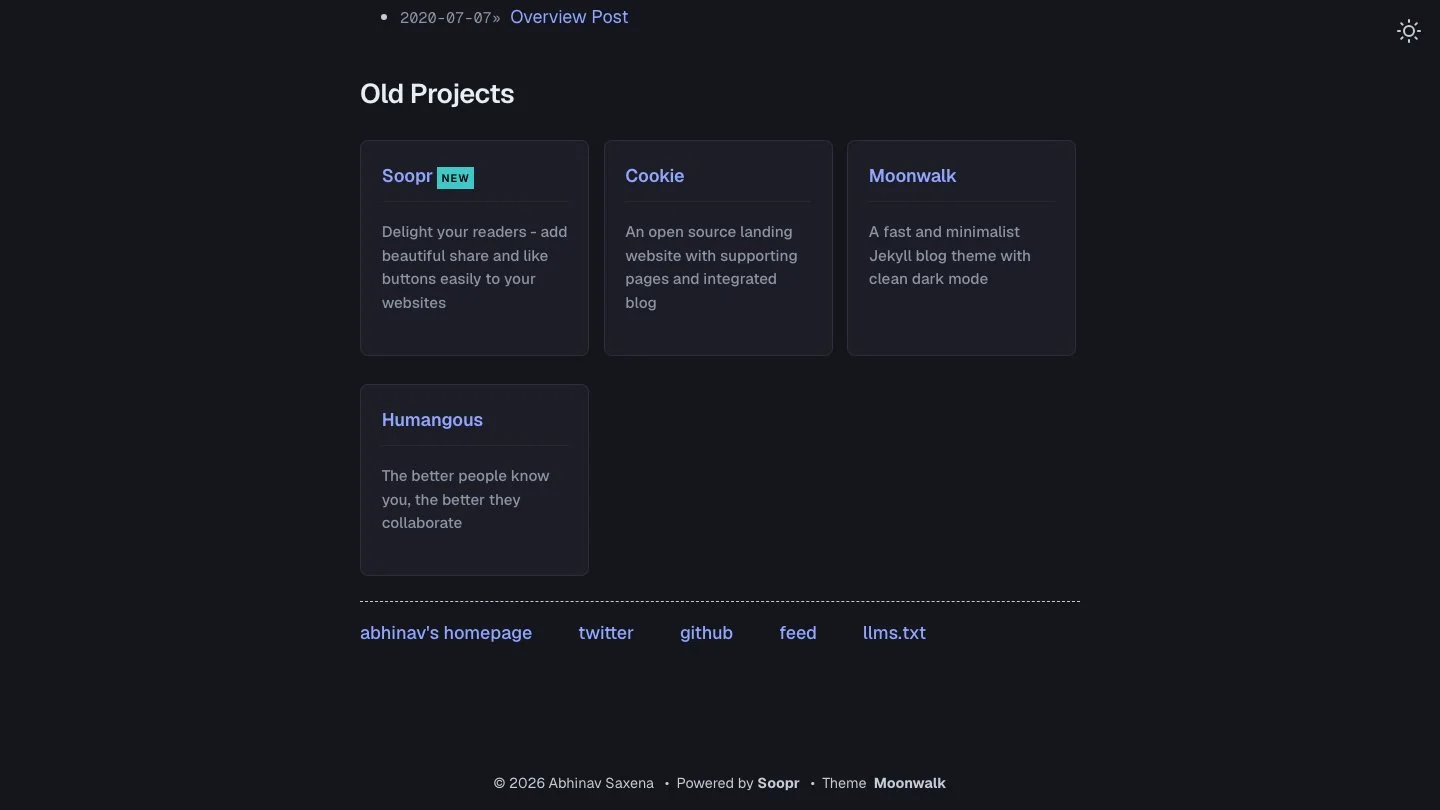 Moonwalk Jekyll Theme screenshot 3