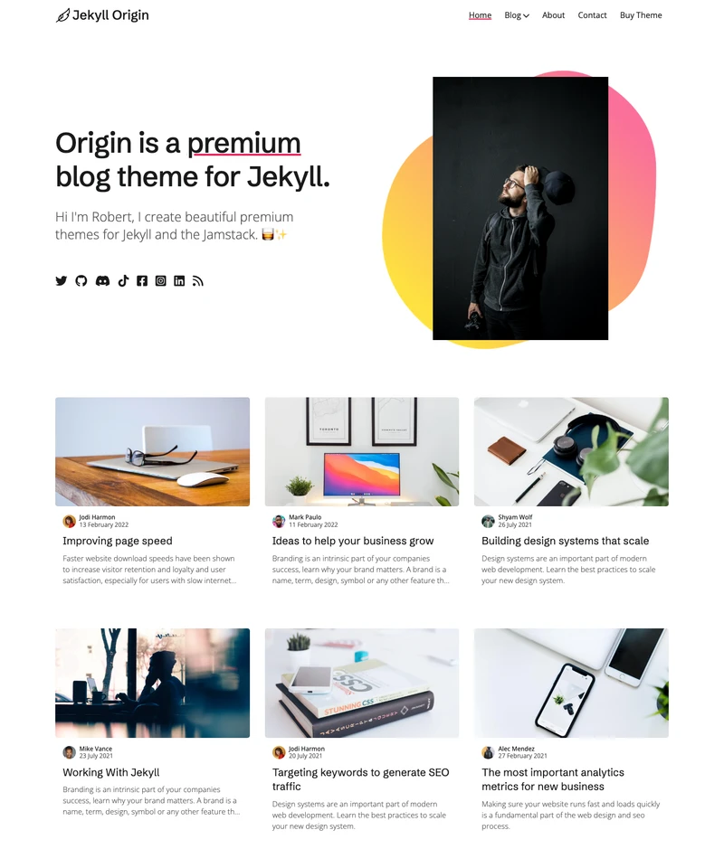 Origin Jekyll Theme