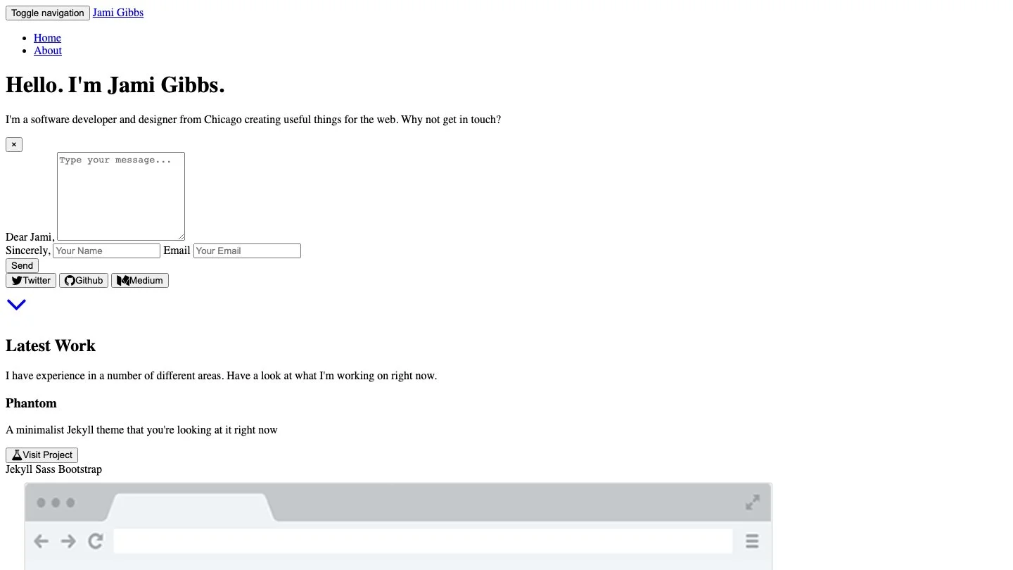 Phantom Jekyll Theme screenshot 1