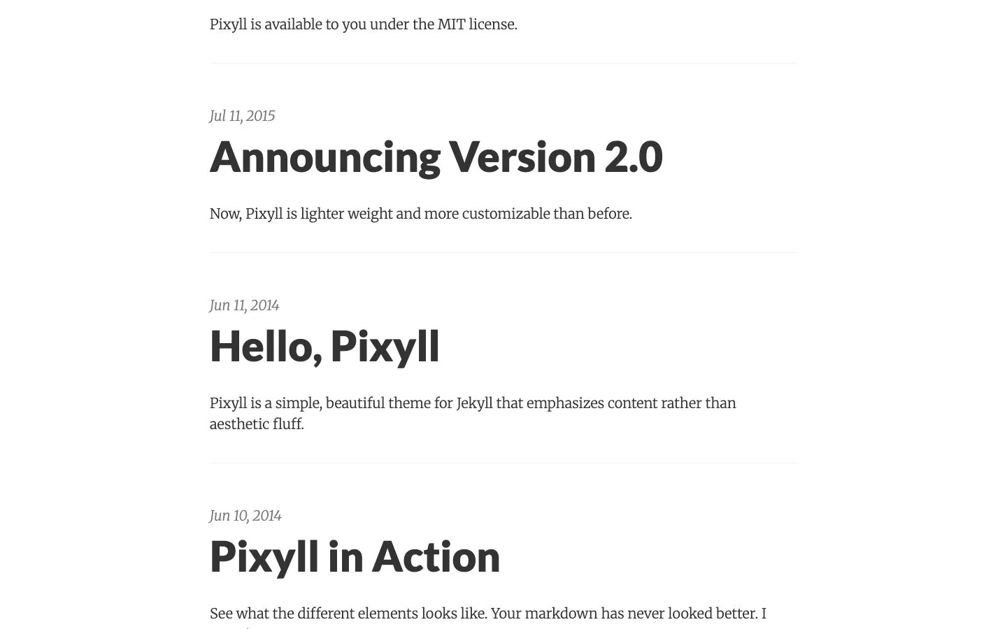 Pixyll screenshot 2