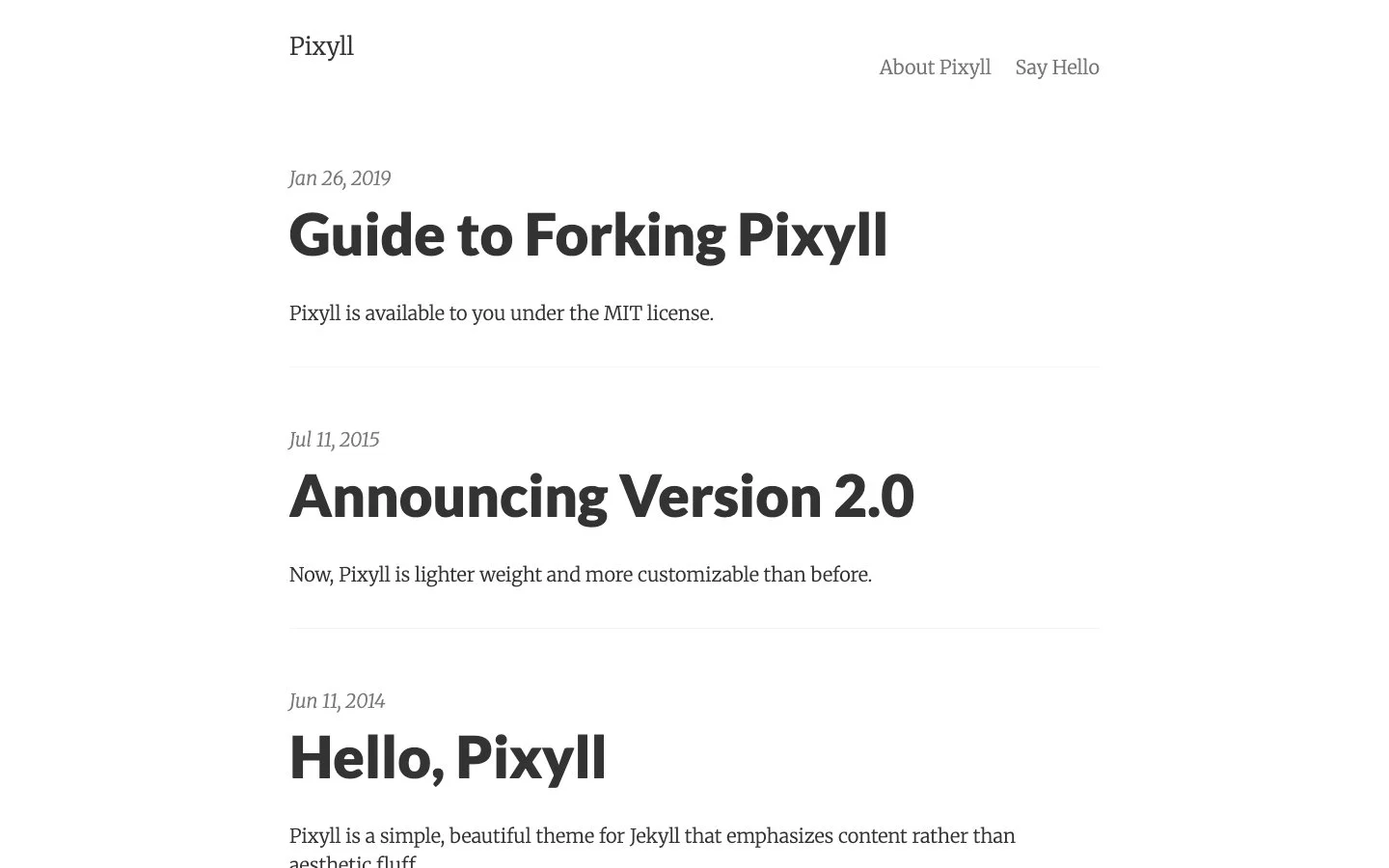 Pixyll screenshot 1