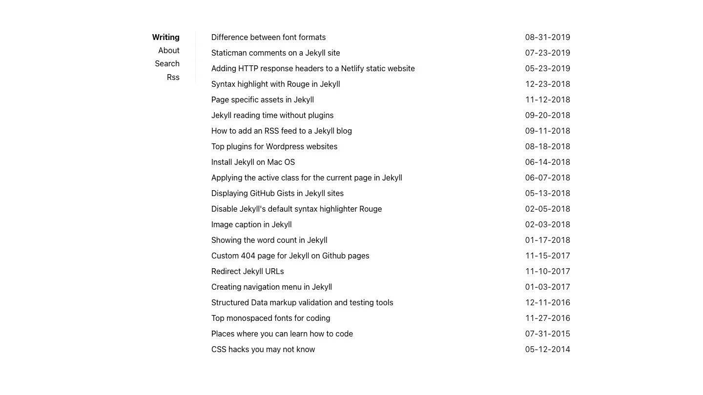 Sidey Jekyll Theme screenshot 2