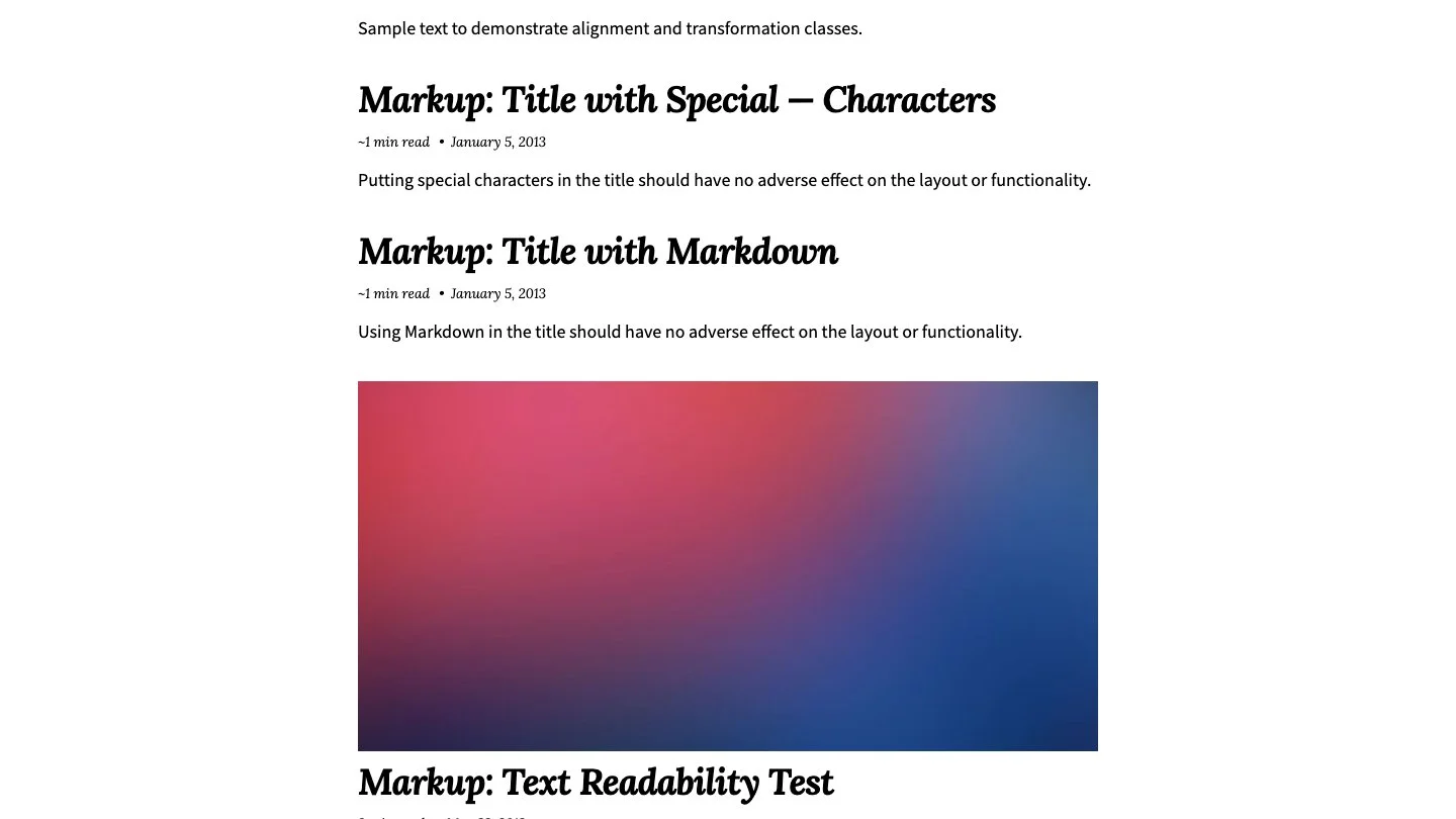 So Simple Jekyll Theme screenshot 2
