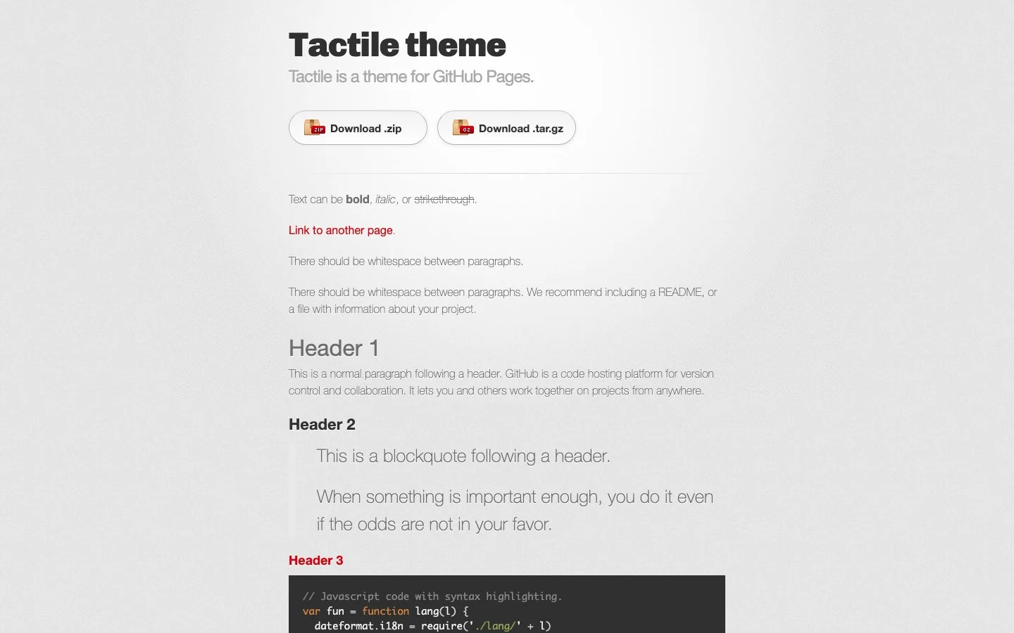 Tactile screenshot 1