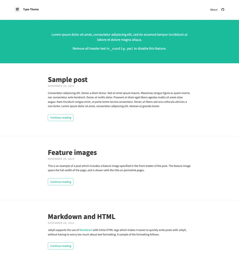 Type Theme preview